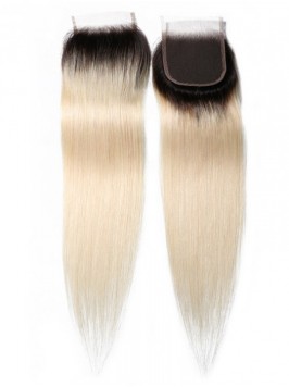 Straight Hair 1B/613 Blonde Ombre Human Hair Free ...