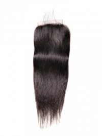 Natural Color Straight Virgin Hair 5x5 Free Part Lace Closure Pre-Plucked With Baby Hair