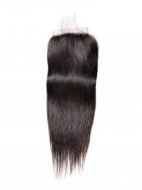 Natural Color Straight Virgin Hair 5x5 Free Part Lace Closure Pre-Plucked With Baby Hair