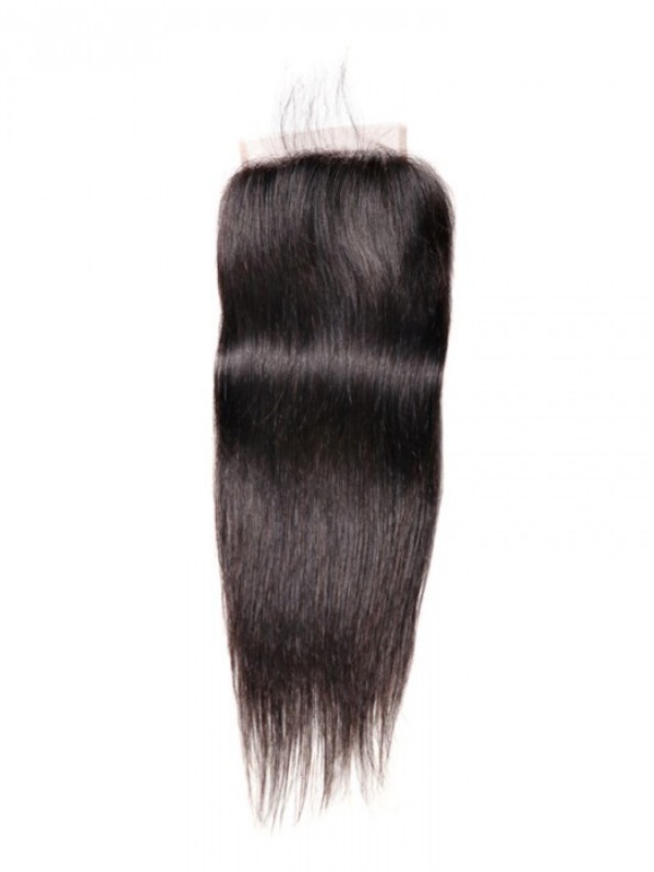 Natural Color Straight Virgin Hair 5x5 Free Part Lace Closure Pre-Plucked With Baby Hair