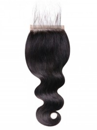 Body Wave Hair 5x5 Closure Free Part With Baby Hair Medium Brown Swiss Lace