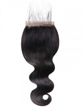 Body Wave Hair 5x5 Closure Free Part With Baby Hai...