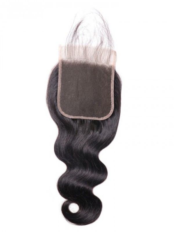 Body Wave Hair 5x5 Closure Free Part With Baby Hair Medium Brown Swiss Lace