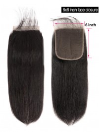 Straight Wavy Hair 6x6 Closure Human Hair Straight Hair Closure