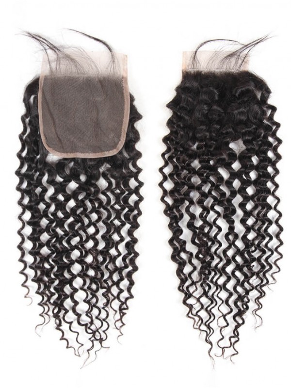 Malaysian Virgin Hair Kinky Curly 4*4 Lace Closure