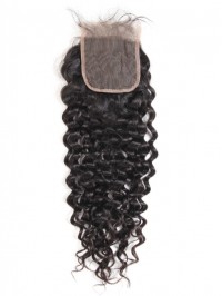 Natural Wave 4*4 Lace Closure 1pc Peruvian Human Hair