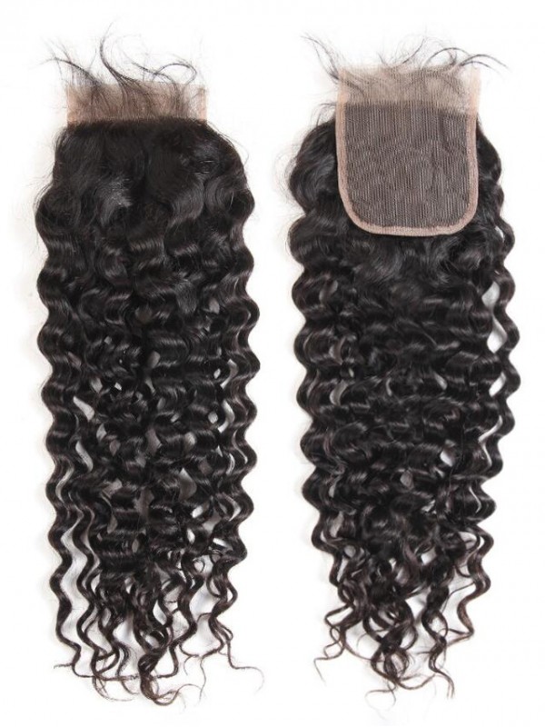 Natural Wave 4*4 Lace Closure 1pc Peruvian Human Hair