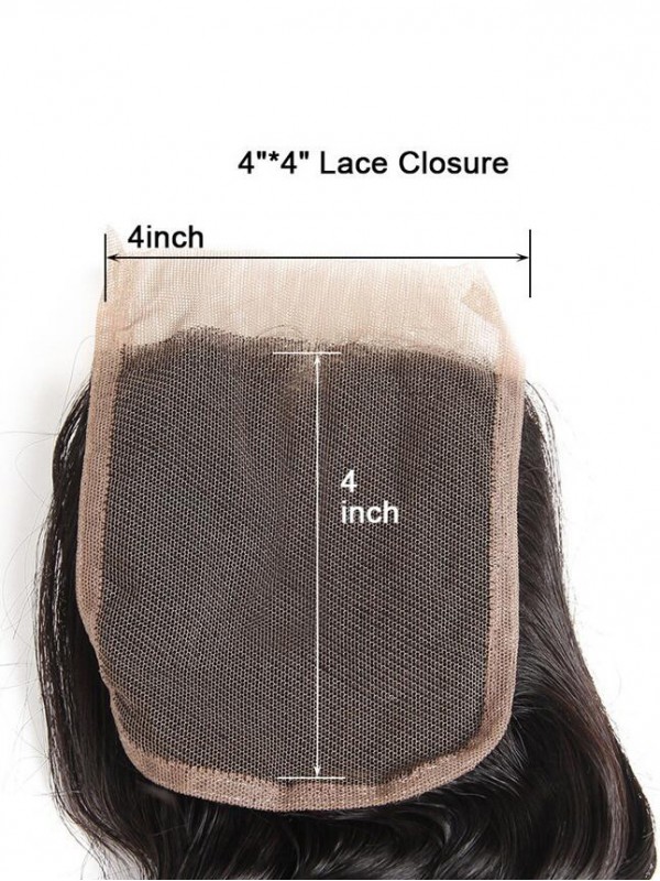 Brazilian Human Hair Loose Deep Wave 4x4 Lace Closure 1pc