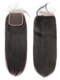 Brazilian Straight Human Hair 4x4 Lace Closure 1pc