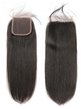 Brazilian Straight Human Hair 4x4 Lace Closure 1pc