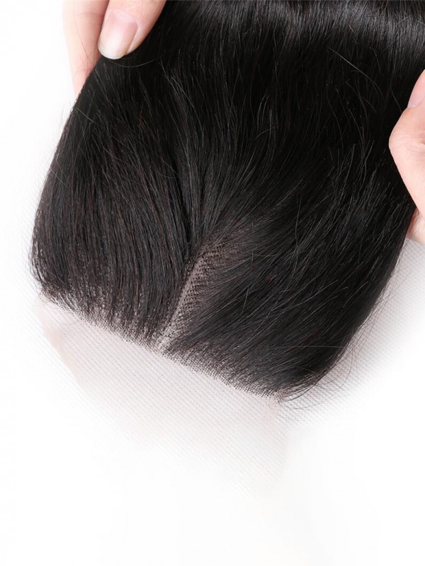 Brazilian Straight Human Hair 4x4 Lace Closure 1pc