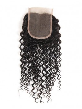 Indian Virgin Hair Kinky Curly 4x4 Lace Closure