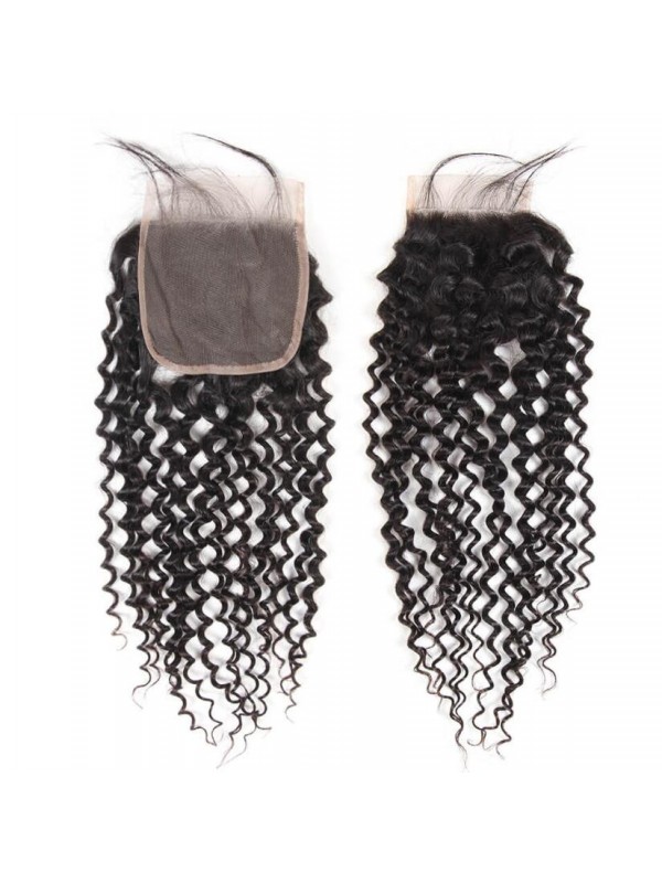 Indian Virgin Hair Kinky Curly 4x4 Lace Closure
