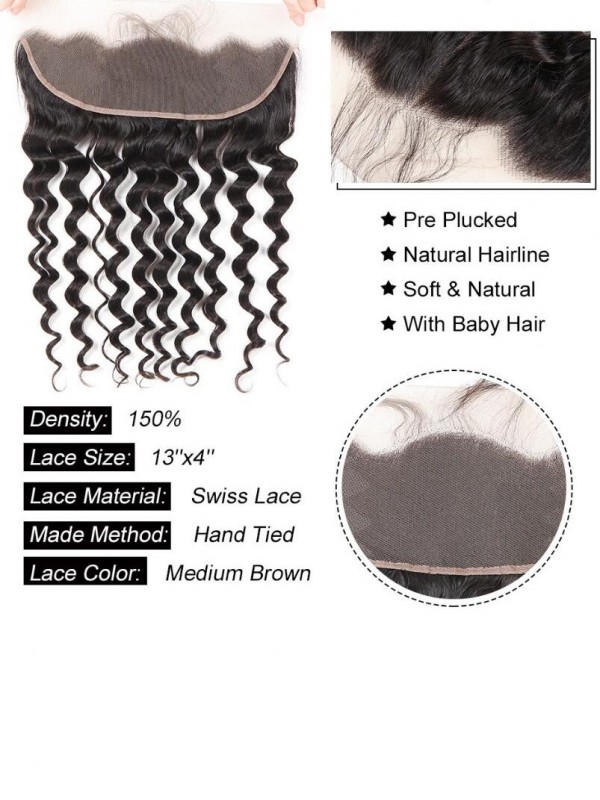 Peruvian Hair 13x4 Loose Deep Wave Lace Frontal