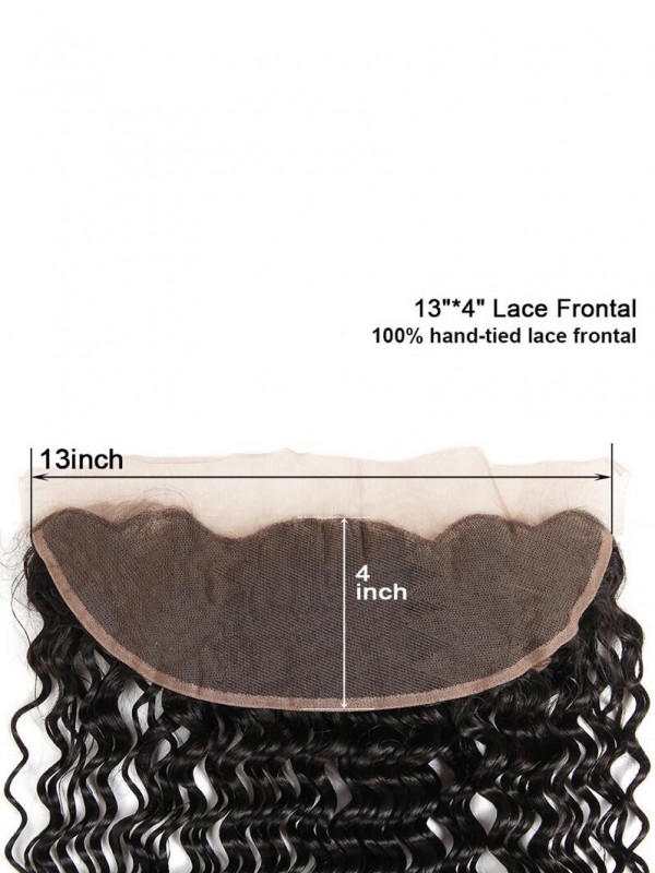 100% Brazilian Virgin Hair 13*4 Deep Wave Lace Frontal
