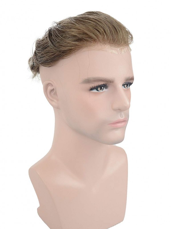 Thin Skin Toupee for Men Real Human Hairpiece