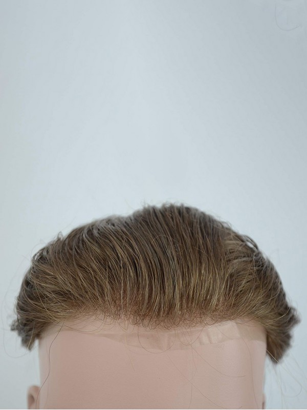 Thin Skin Toupee for Men Real Human Hairpiece
