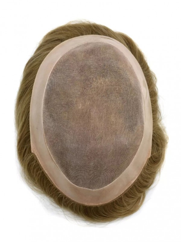 Thin Skin Toupee for Men Real Human Hairpiece