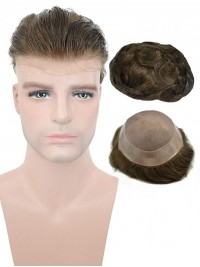 Human hair Toupee For Men with 8x10 inch