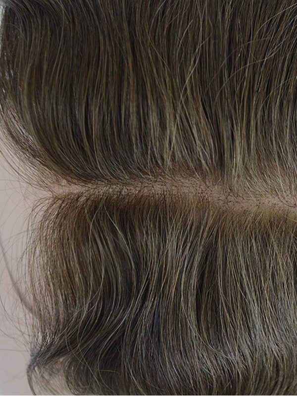 Human hair Toupee For Men with 8x10 inch