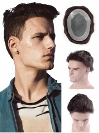 Men's Toupee Human Hair Pieces
