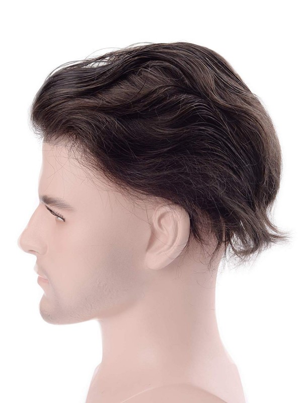 Men's Toupee Human Hair Pieces