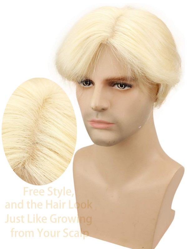 Full Lace Men’s Toupee European Real Human Hair