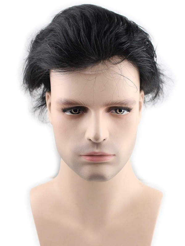 Men's Toupee Human Hair Hairpieces for Men 10×8 inch