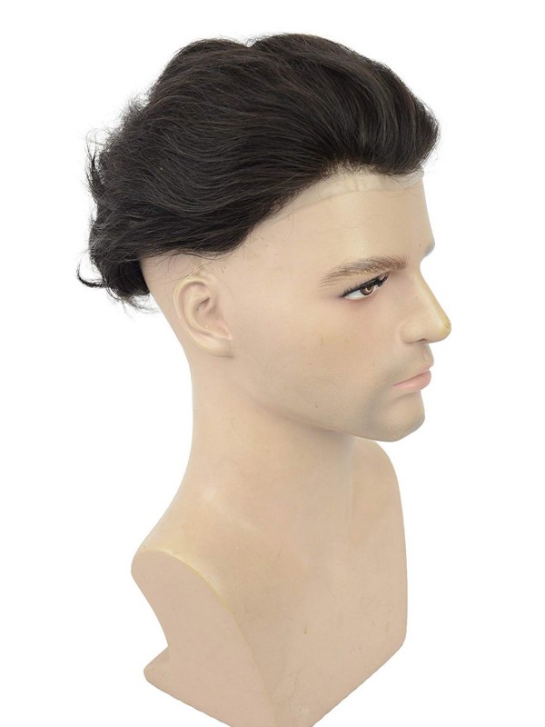 Wave Men's Human Hair Pieces with 8×10 inch