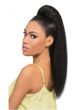 Yaki Straight Long Easy Attach Remy Human Hair Pon...