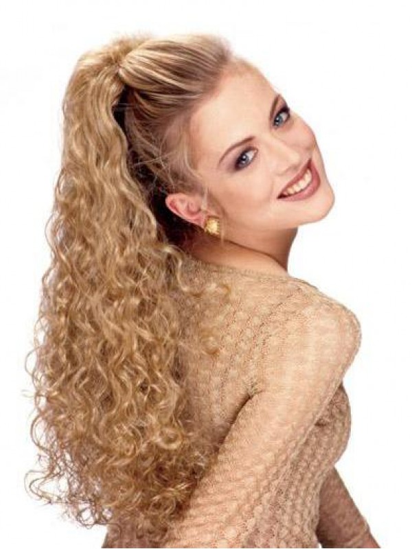Long Caught Folder Deep Curly Synthetic Ponytail