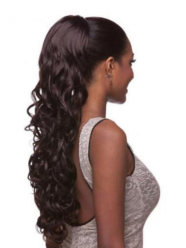 Long Caught Folder Loose Wave Synthetic Ponytail