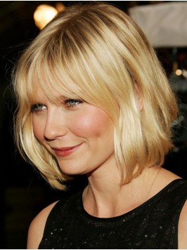 Blonde Bob Style Short Wavy Capless Synthetic Wig ...