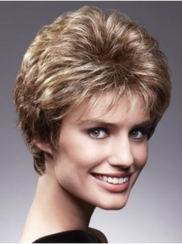 Short Straight Lace Front Brown Human Hair Wigs 8 ...