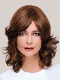 Full Lace Medium Wavy Human Hair Wigs