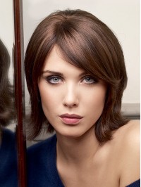 Straight Short Lace Front Remy Human Hair Wigs