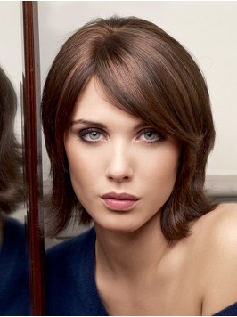 Straight Short Lace Front Remy Human Hair Wigs