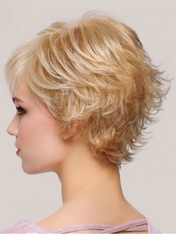 Blonde Short Straight Capless Synthetic Wigs
