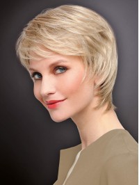 Blonde Straight Short Capless Synthetic Wigs