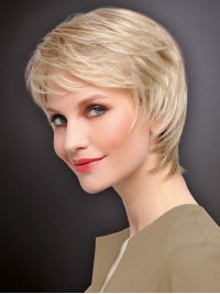 Blonde Straight Short Capless Synthetic Wigs