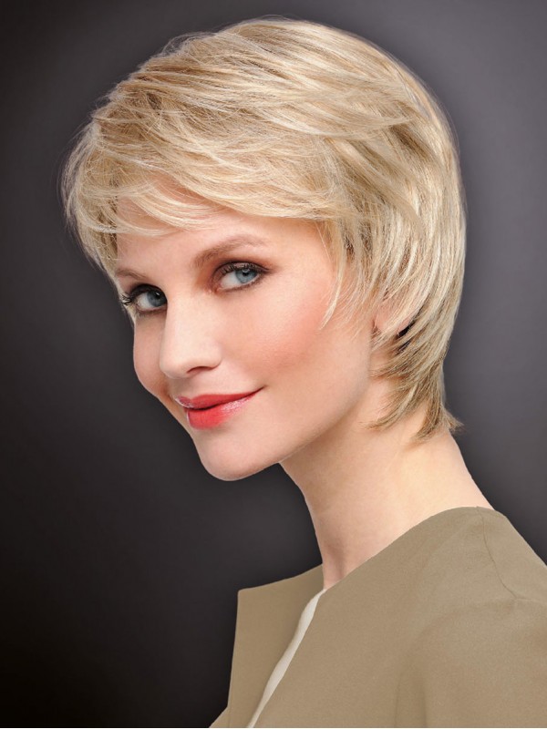 Blonde Straight Short Capless Synthetic Wigs
