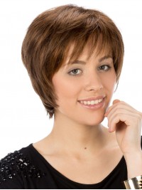 Straight Full Lace Synthetic Short Wigs