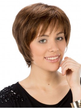 Straight Full Lace Synthetic Short Wigs