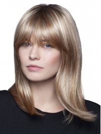 Medium Blonde Straight Full Lace Synthetic Wigs