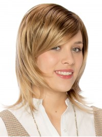 Blonde Short Straight Capless Synthetic Wigs