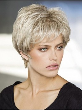 Blonde Short Straight Synthetic Capless Wigs