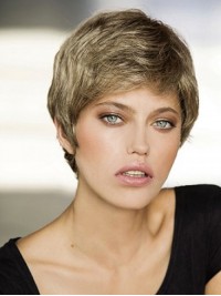 Short Straight Synthetic Capless Wig