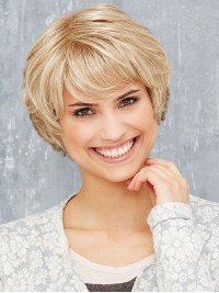 Blonde Straight Short Bob Synthetic Capless Wigs