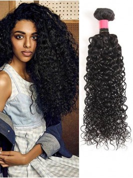 1 Bundle Virgin Curly Real Human Hair Weft Extensi...