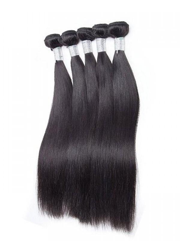 1 Bundle Virgin Straight Weave Weft Human Hair Extensions